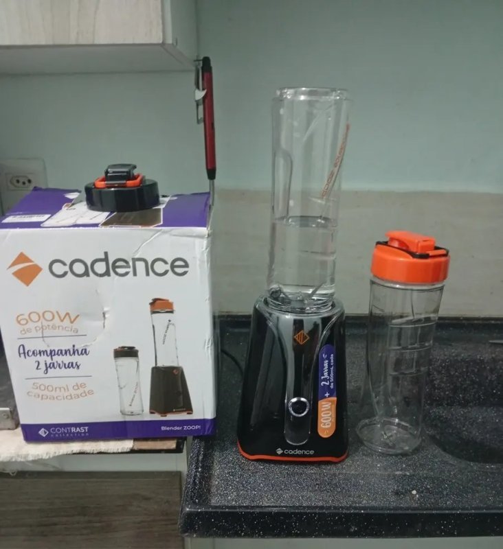 Liquidificador Cadence Zoop Contrast 2 Jarras Turbo