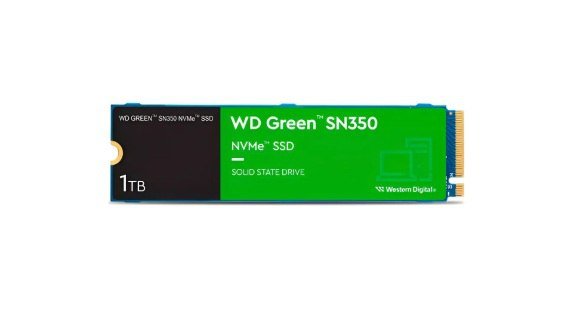 SSD 1TB Western Digital Green Sn350 NVMe, Gen3 M.2 2280 Azul