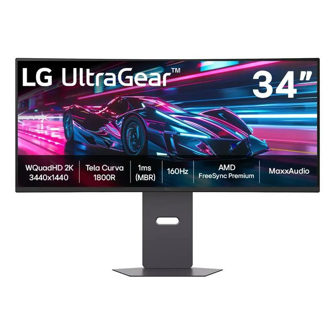Monitor Gamer LG UltraGear Curvo 34G600A-B 34" QuadHD 2K, UltraWide 1800R 165hz 1ms