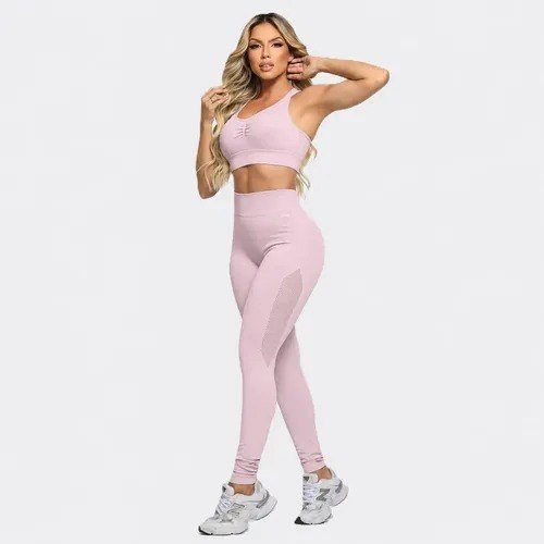 Conjunto Selene Feminino Academia Top E Legging Sem Costura