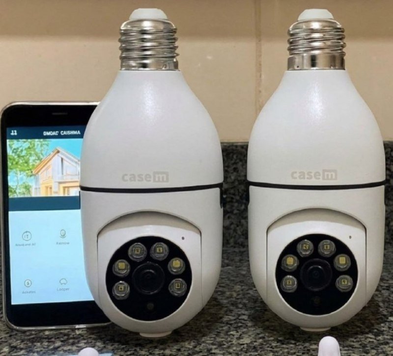 Kit 2 Câmeras Segurança 360º Jortan Wifi IP HD