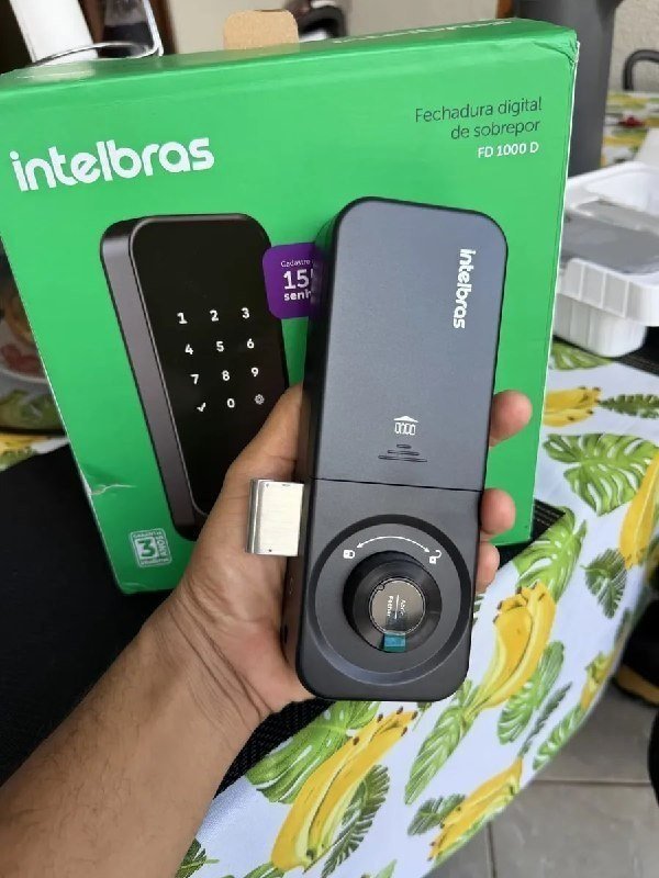 Fechadura Digital De Sobrepor Fd 1000 D Preta Intelbras