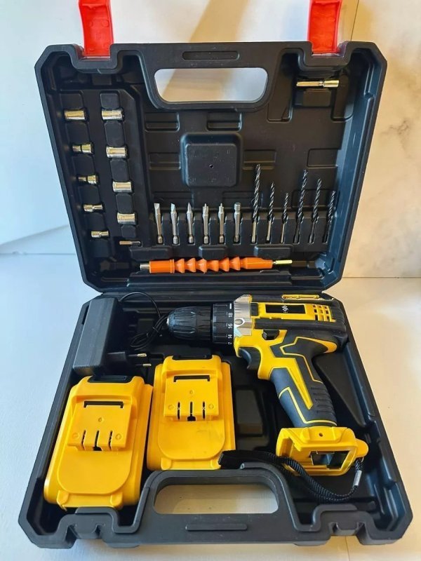 Parafusadeira Furadeira 48V 2 Baterias Com Maleta e Acessórios