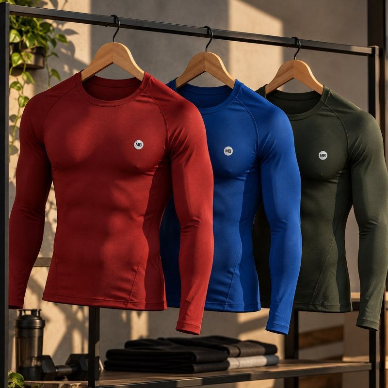 Kit 3 Camisetas Térmica Masculina Proteção UV 50 Manga Longa