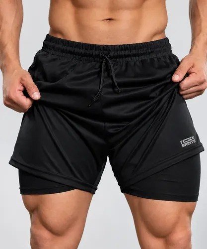 Bermuda 2 Em 1 Academia Corrida Fitness Rock Saints
