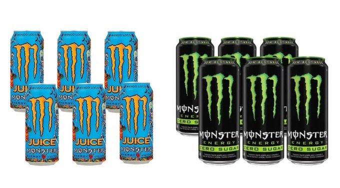 Pack de 6 un. Monster Energy 473ml