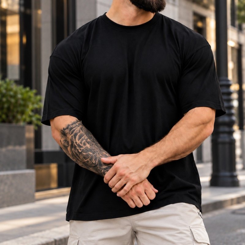 Camiseta Oversized Masculina Treino Academia Estilo Casual