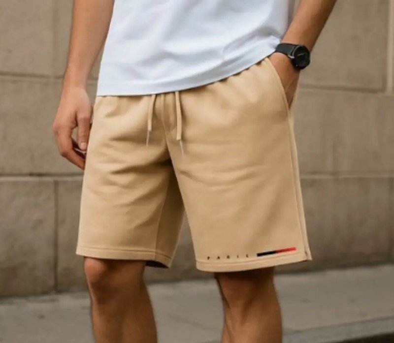 Bermuda Short Moletom Masculina Casual Academia Treino Homem