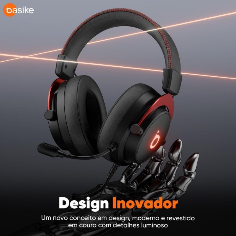Basike Fone de ouvido jogos para PC - Headset Gamer Pro Ba-FON340