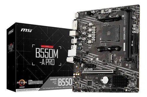 Placa Mãe Msi B550m-a Pro, Ddr4, Amd Am4, Matx, Chipset B550