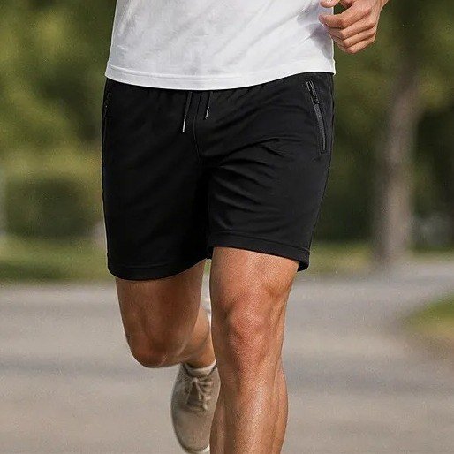 Shorts Esportivo Masculino Slim Fit Com Elastano Poliamida