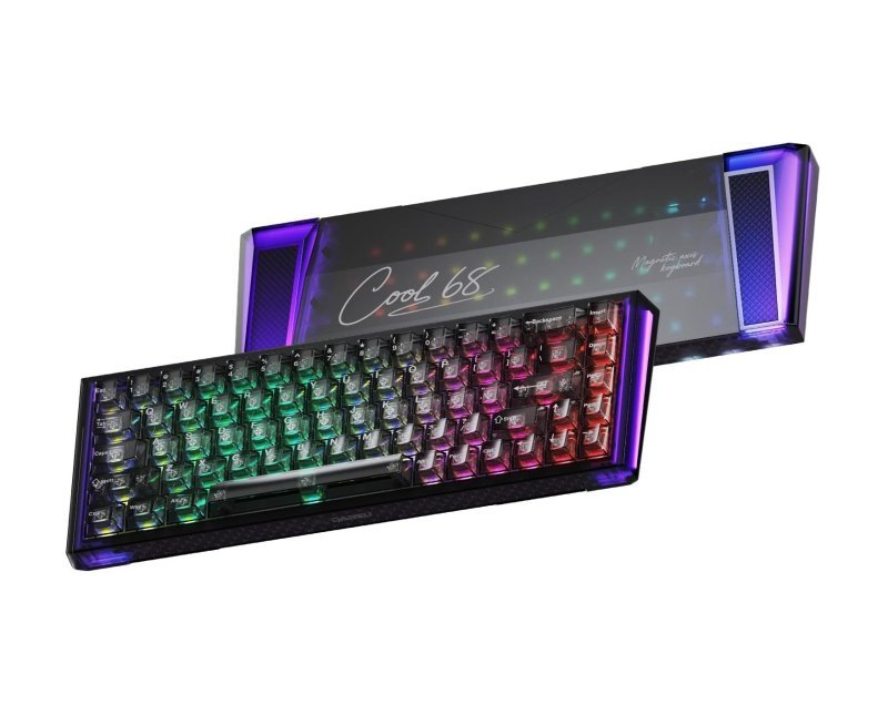 Teclado Magnético Gamer DAREU COOL68 HE - Ice Black