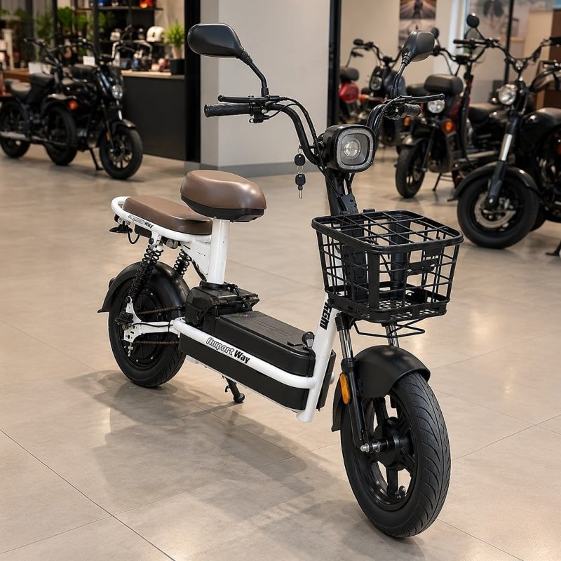Bike Elétrica Scooter 48v 350w Bateria Removível Branca Importway