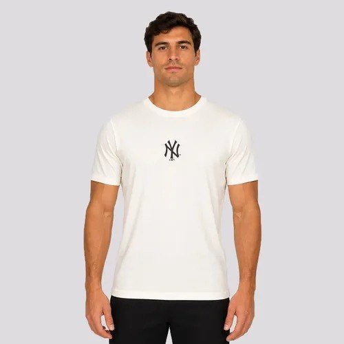 Camiseta New Era New York Yankees Basica Off White Branco - M