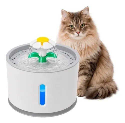 Bebedouro Pet Fonte Água 2,4 Litros Filtro Automático Cães Gatos