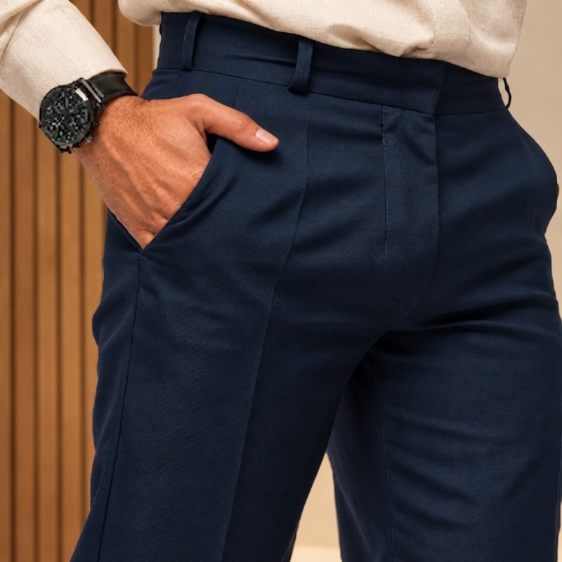 Calça Social Masculina Oxford Tradicional Tecido Plus Size