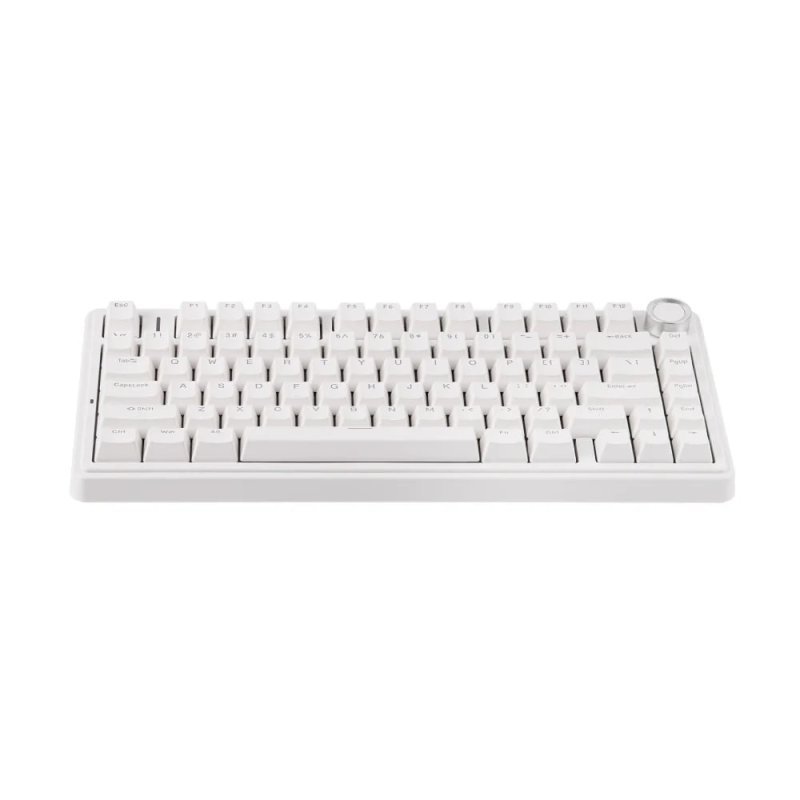 Teclado Mecânico Gamer AULA F75, RGB, Switch Red, Keycaps PBT, Hotswap, Branco
