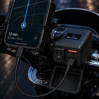 Carregador De Celular Para Moto Usb 3.0 Turbo Prova D'agua + Frete Grátis