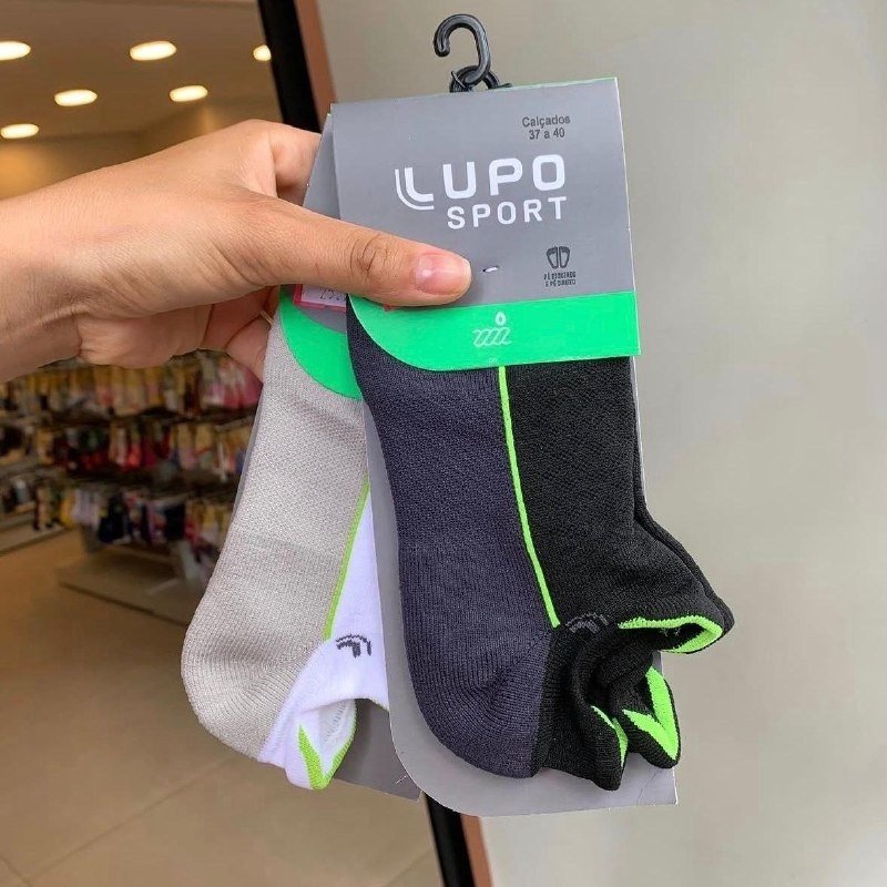 Kit com 3 Pares de Meias Lupo Dry Fit Cano Curto + Frete Grátis
