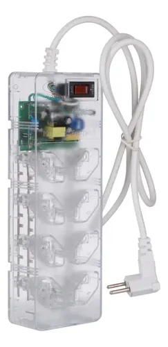 Filtro de Linha Clamper Energia 8 Tomadas Bivolt, com DPS e Proteção LCF Preto