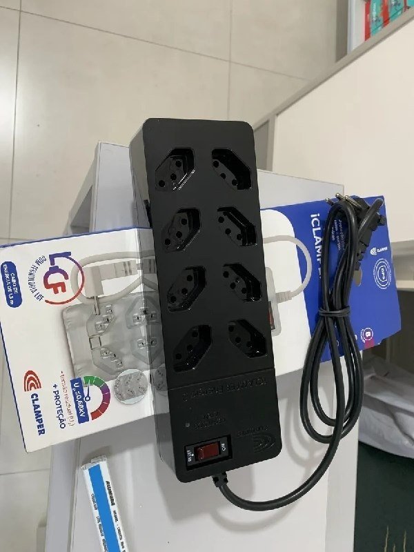 Filtro de Linha com Protetor de Surto DPS iCLAMPER Energia 8 Tomadas