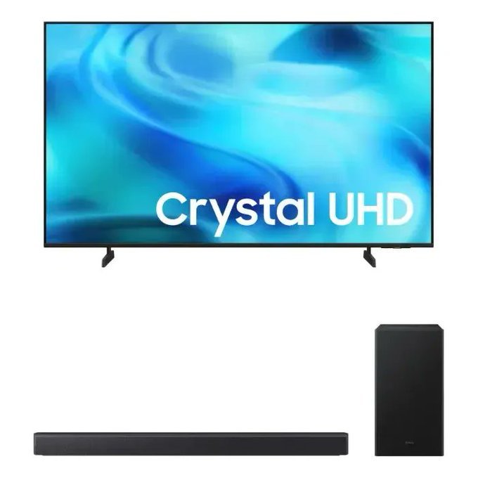 Combo Smart TV 58" Crystal UHD 4K Samsung 58U8000H + Soundbar Samsung HW-B450F