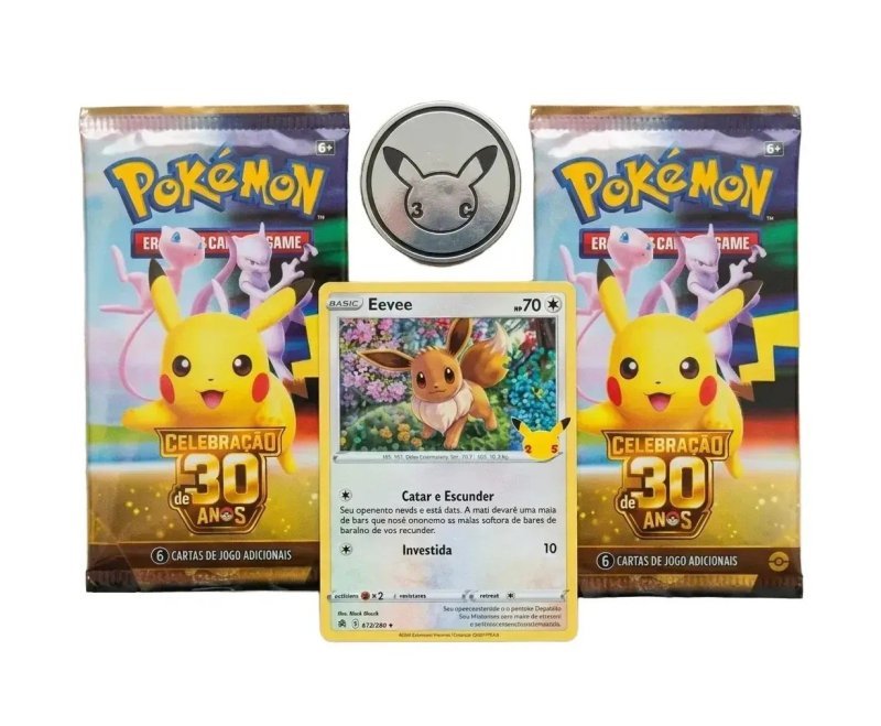Blister Duplo Com Moeda Celebração 30 Anos Pokémon TCG Português