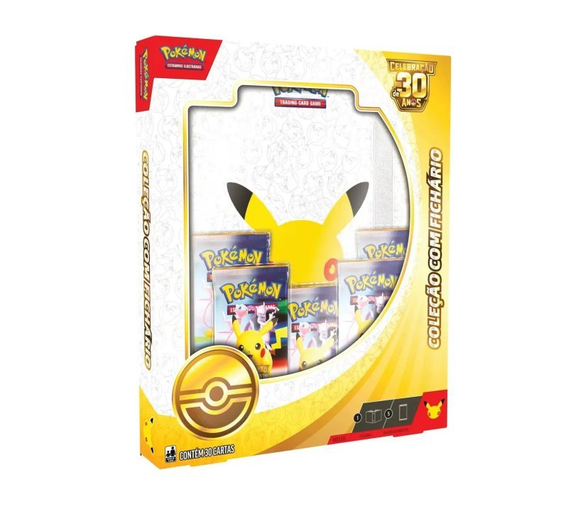 Pokémon Celebração de 30 anos – Box Coleção com Fichário
