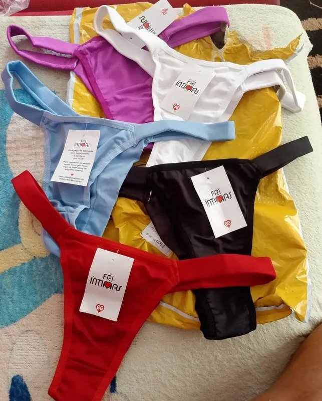 Calcinha Kit 5 Fio Duplo De Microfibra