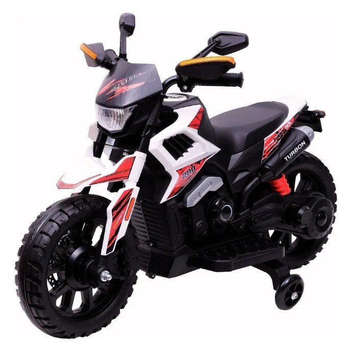 Moto Elétrica Infantil Turbon Com Rodinhas Branco Zippy Toys