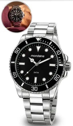 Relógio Prata Masculino Mondiane 32549g0mvne1