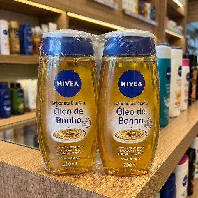 Kit 2 un. Sabonete Líquido Nivea Óleo de Banho 200ml + Frete Grátis