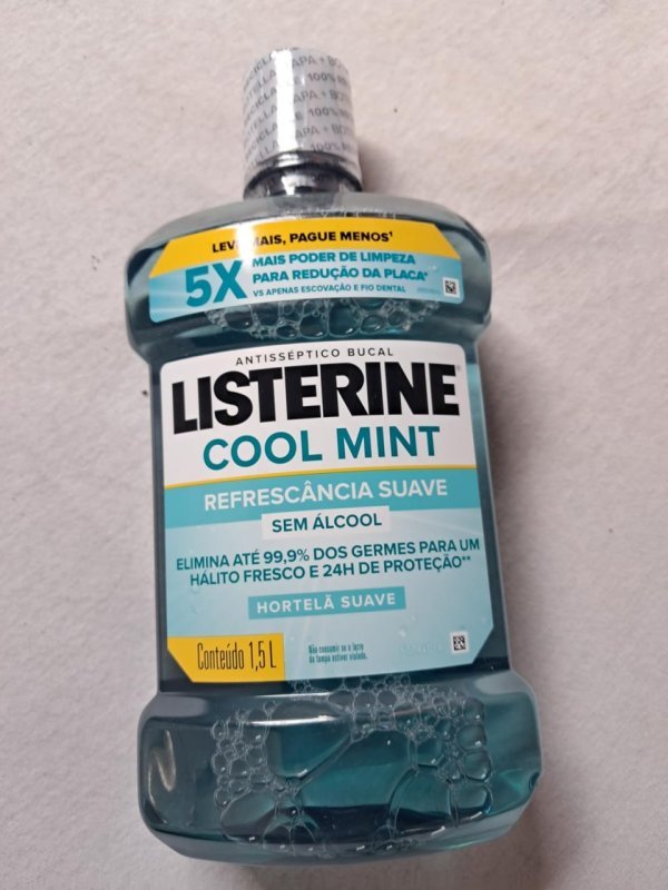 Enxaguante Bucal Listerine Cool Mint, Sem Álcool, 500ml