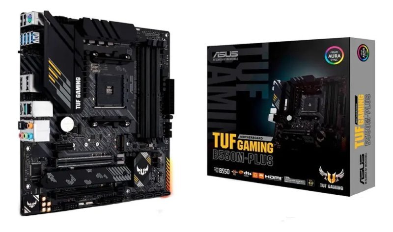 Placa Mãe Asus Tuf Gaming B550m-plus Ddr4 Amd Am4 mATX Rgb