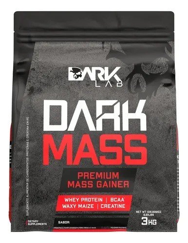 Suplemento em pó Dark Lab Carboidratos Dark Mass 3kg sabor Baunilha