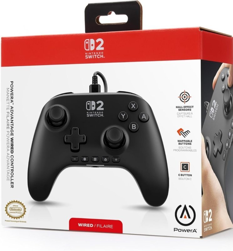 Controle PowerA Advantage com Fio para Nintendo Switch 2 com Hall Effect