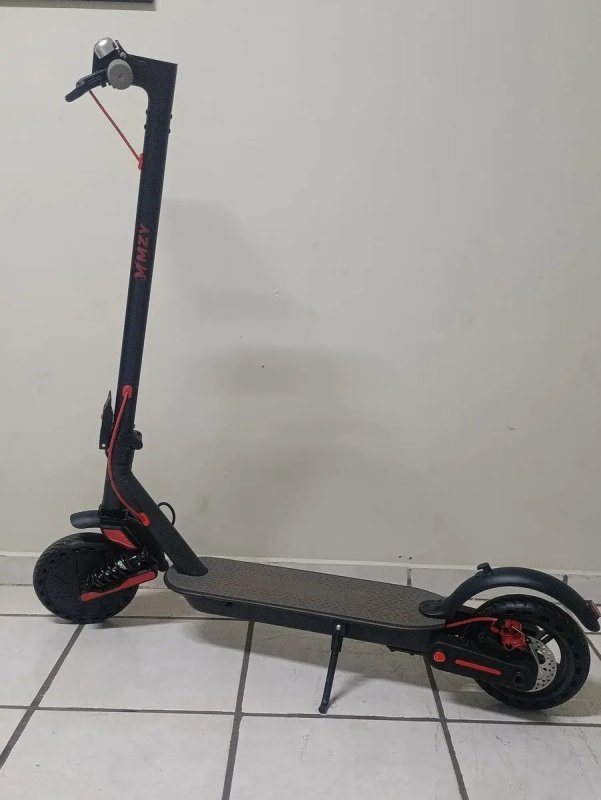 Patinete Elétrico Com Amortecedor E App Gps Bateria Dobrável Preto Com Vermelho + Frete Grátis