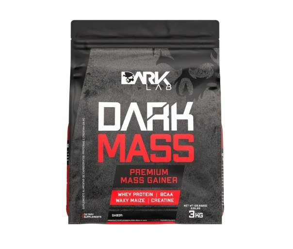 Suplemento em pó Dark Lab Carboidratos Dark Mass 3kg sabor Baunilha