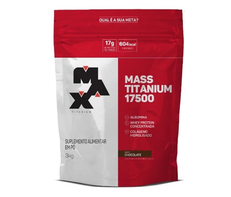 Hipercalórico Mass Titanium Refil 3kg Chocolate Max Titanium