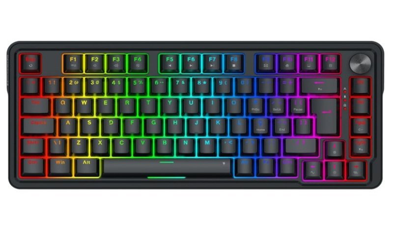 Teclado Gamer Magnético Redragon Ucal RGB Preto 75% ABNT2 8K Polling Rate K673RGB-M