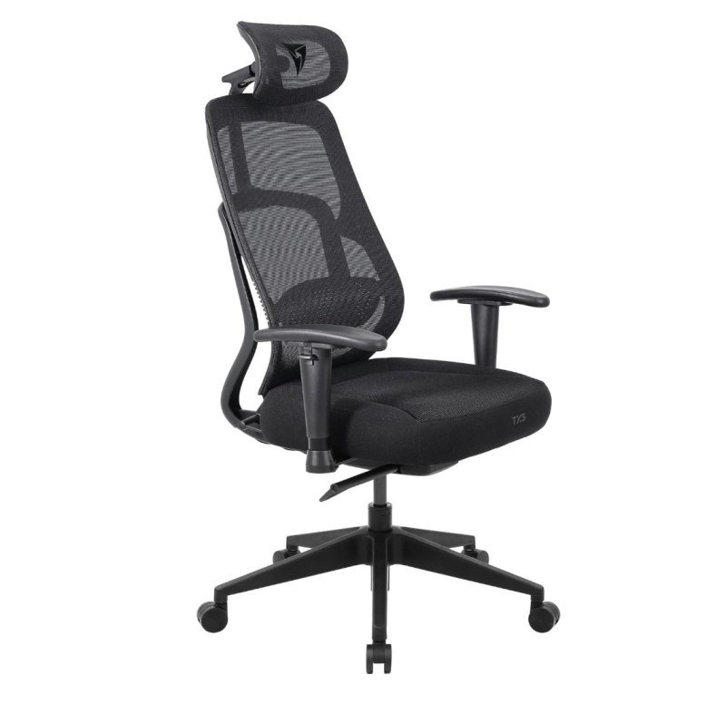 ThunderX3 Cadeira Ergonômica Yama Neue Preta Malha Mesh Respirável
