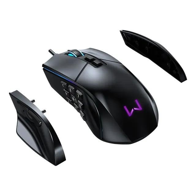 Mouse Gamer Rolf 14 Botões Com Fio 10000dpi Warrior - Mo420 Cor Preto