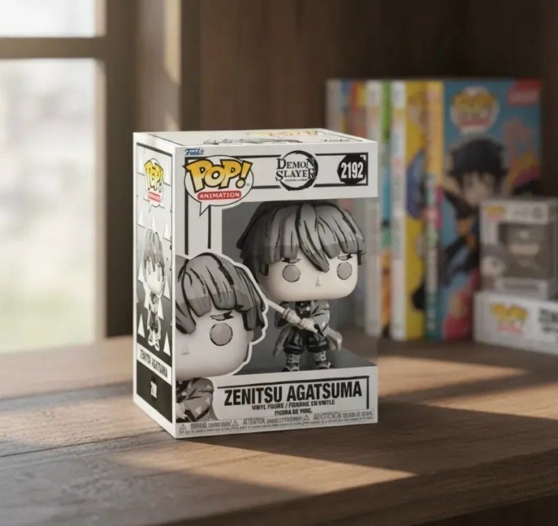 Funko Pop! Zenitsu Agatsuma Boneco Colecionável Demon Slayer Sumi Ink Edição Exclusiva