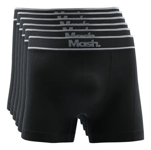 Kit 6 Cuecas Boxer Mash Poliamida Toque Gelado Sem Costura