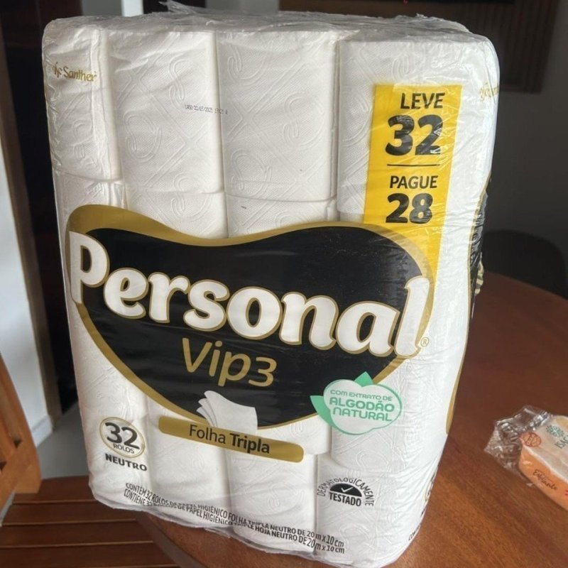 Papel Higiênico Personal Vip Folha Tripla 20m