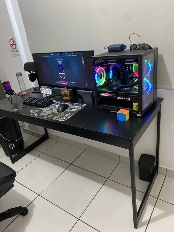 Mesa Escritório Industrial 150x60 Reforçado Ferro