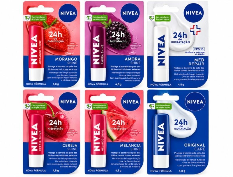 NIVEA Hidratante Labial Varios Sabores 4,8g