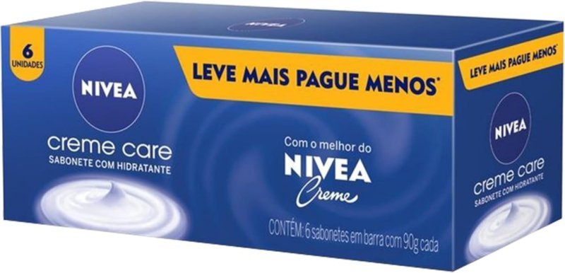 NIVEA Sabonete em Barra Creme Care Promo 6 un. 90g