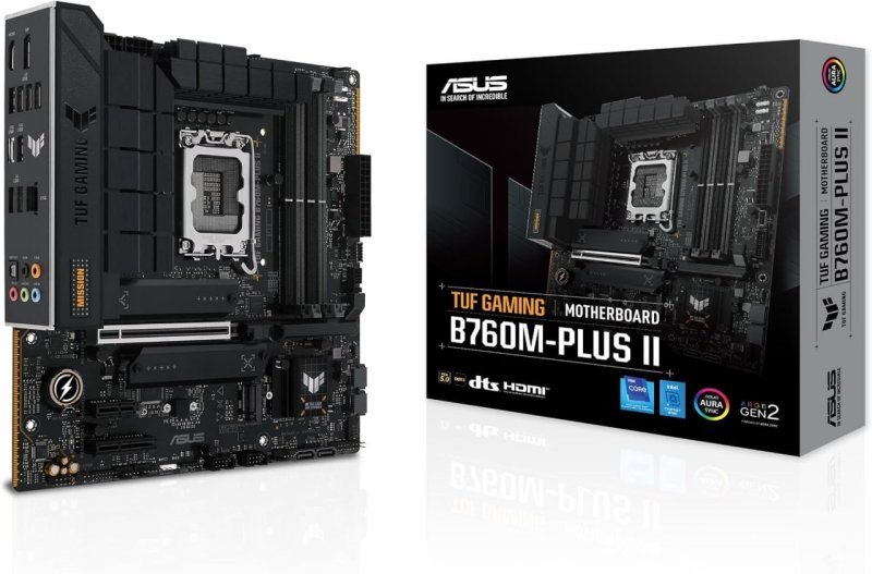Placa Mãe Asus TUF Gaming B760M-PLUS II, Chipset B760, Intel LGA 1700, mATX, DDR5