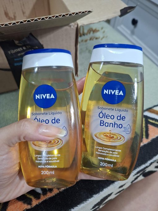NIVEA KIT Sabonete Líquido Óleo de Banho 200ml - 2 Unidades + Frete Grátis
